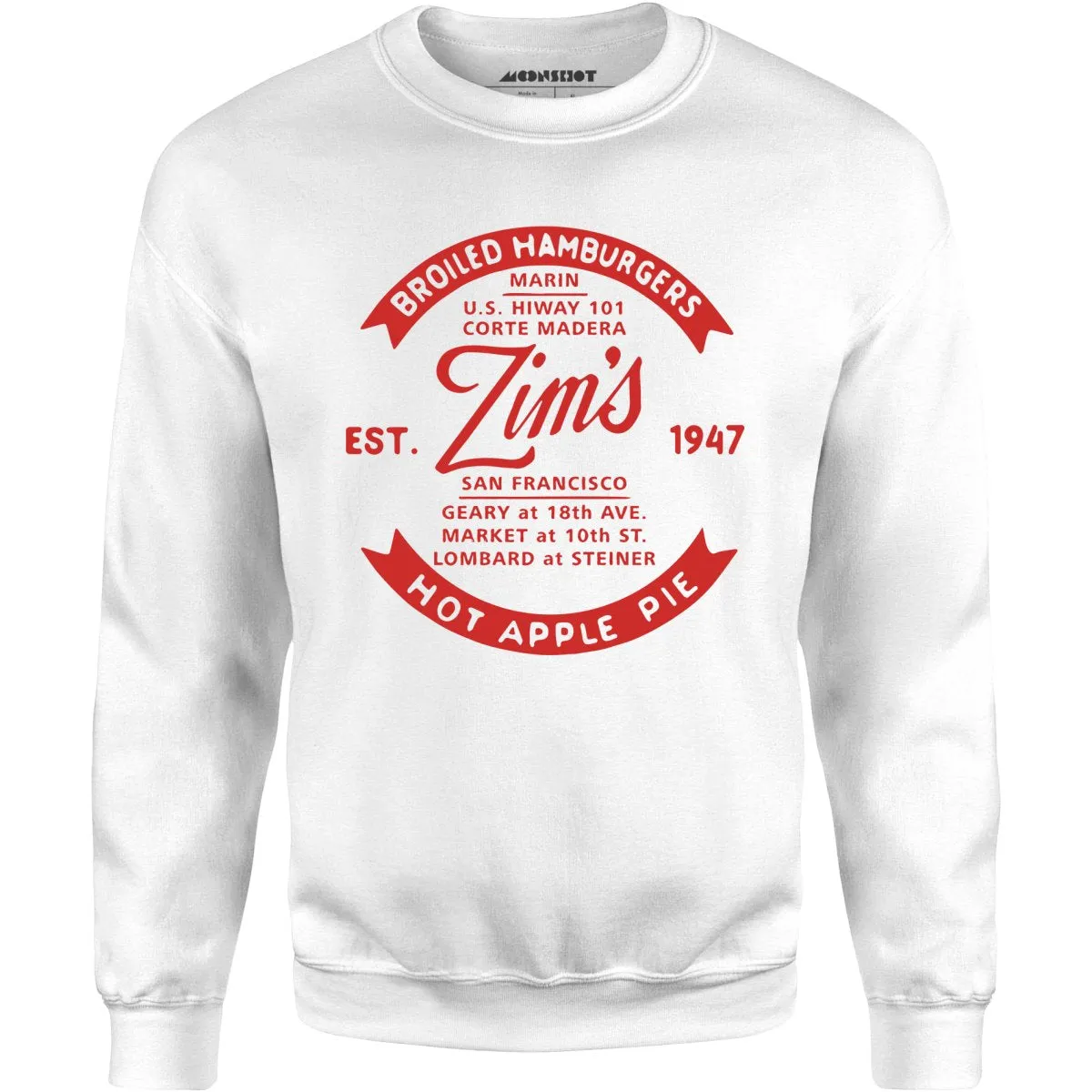 Zim's Hamburgers v4 - San Francisco, CA - Vintage Restaurant - Unisex Sweatshirt